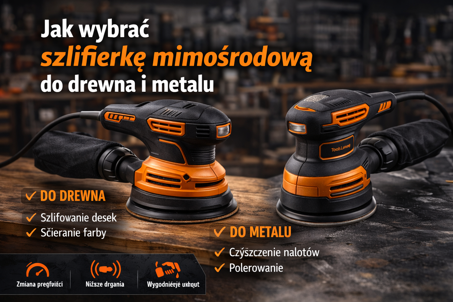 Jak wybrać szlifierkę mimośrodową do drewna i metalu